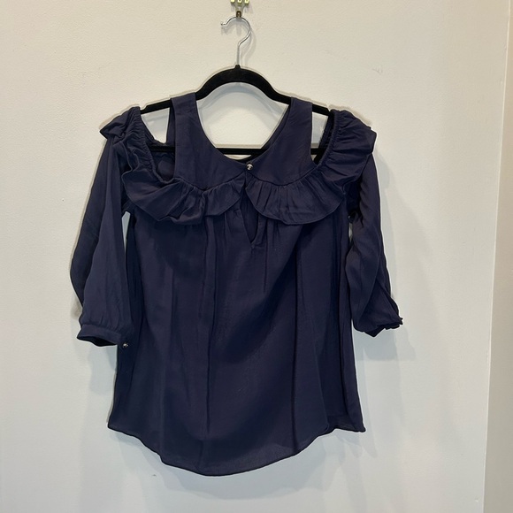 Anthropologie Maeve Cold Shoulder Top - Picture 5 of 6
